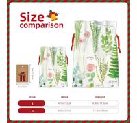 LIXLZH Springtime Herb Garden Print Christmas Bag Drawstring Bags Women Men Xmas New Year Party Bags Party Favors Bag