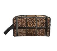 LIXLZH Wild Zoo Print Make Up Bag Purses Accessories Organizer Portable Travel Toiletry Pouch Storage Bag, White, One Size, White, One Size