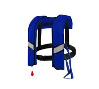 LIXQQS Auto Inflatable Swim Vest: Compact Life Jacket with Safety Whistle for Surfing Snorkeling Kayaking Water Adventures Adults Children(Dark blue,Manual)