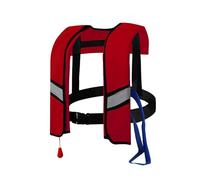 LIXQQS Auto Inflatable Swim Vest: Compact Life Jacket with Safety Whistle for Surfing Snorkeling Kayaking Water Adventures Adults Children(Rot,Automatic)