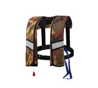LIXQQS Auto Inflatable Swim Vest: Compact Life Jacket with Safety Whistle for Surfing Snorkeling Kayaking Water Adventures Adults Children(Camouflage green,Automatic)