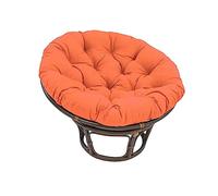 LIXQQS Papasan Cushion, Round Chair Cushions, Large Comfortable Seat Cushion, Waterproof Rocking Chair Cushion, Indoor and Outdoor (Without Chair) (Color : Orange, Size : 70 * 70cm)
