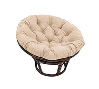 LIXQQS Papasan Cushion - Round Chair Seat Cushion, Waterproof, Indoor/Outdoor (Khaki, 50 * 50cm)