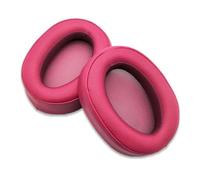 LIXSAZSE 1 Pair Ear Pad Cushion Head-mounted Gaming Leather Breathable Sponge Earmuffs Cover Replacement for MDR-100ABN Headphones, Rose red