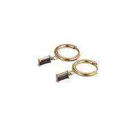 LIXSAZSE 1 Pair Woman Rhinestone Earrings Crystal Birthday Wedding Engagement Work Ear Studs Piercing Jewelry for Ladies, Black