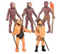 LIXSAZSE 1 Set Primitive Figure Caveman Models Premium Material Learning Toys Brain-build Growth Cycle Durability Action Figures