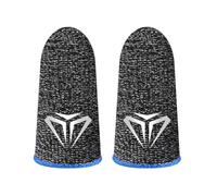 LIXSAZSE 10 Pieces Phone Game Fingertip Sleeves Non-slip Touch Screen Gloves Breathable Anti-fingerprint Portable Ultrathin Covers, Blue Type 1