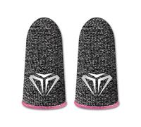 LIXSAZSE 10 Pieces Phone Game Fingertip Sleeves Non-slip Touch Screen Gloves Breathable Anti-fingerprint Portable Ultrathin Covers, Pink Type 1