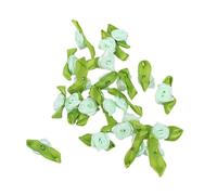 LIXSAZSE 100pcs Add Touch of Class to Crafts Satin Ribbon Flowers for Artistic Decoration Flowers Artificial Versatile, Green