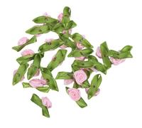 LIXSAZSE 100pcs Add Touch of Class to Crafts Satin Ribbon Flowers for Artistic Decoration Flowers Artificial Versatile, Pink