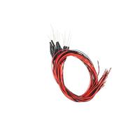 LIXSAZSE 12 Volt Train Lamp LED Wiring Kit Complete with 20pcs LED Bulbs Model Train Accessories DIY Model Layouts Lamp Dollhouse Wiring Kit Accessories, Red, 30cm