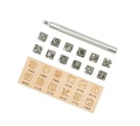 LIXSAZSE 12pcs Premium Leather Craft Working Saddle Making DIY Tools Carving Metal Stamps Set, Constellation