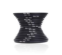 LIXSAZSE 18 Pieces Camera Lens Up Down Step Rings Set Professional Filter Adapter Connector Stepping Ring Photography Fitting