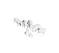 LIXSAZSE 187 Scale Resin Figurines Farm Figure Model Simulation Authentic and Detailed Scenery Toy, 6 Sheep