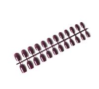 LIXSAZSE 24 Pieces Ballerina Safe Press on Nails Colorful Solid French Style DIY Exquisite Elegant Personality Acrylic Nail , 12purple