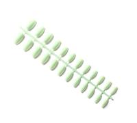 LIXSAZSE 24 Pieces Ballerina Safe Press on Nails Colorful Solid French Style DIY Exquisite Elegant Personality Acrylic Nail , 4matcha green
