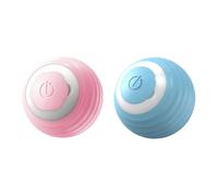 LIXSAZSE 2pcs Cute Bite Resistant Ball For Cats Intelligent Rolling Ball For Interactive Play ABS Automatic Cat Teasing