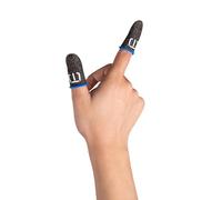LIXSAZSE 2pcs Games Fingertip Sleeves Sweat-proof Gloves Touch Screen Nylon Comfortable Sensitive Reusable Gaming Hand Covers, Gray Silver