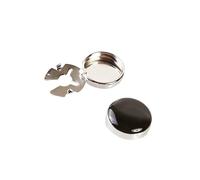 LIXSAZSE 2Pcs Sophisticated Men Cufflinks Ordinary Shirts Decor Round Button Covers, Black, 17.5mm Diameter