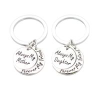 LIXSAZSE 2pcs Trendy Moon Pendant Necklace For Mother And Daughter Each Pendant Has Two Separate Pieces Back Necklace Love