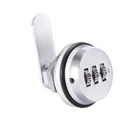 LIXSAZSE 3 Digit Code Cam Lock Security Locks for Cabinet Mailbox Door Alloy 3 Digit Combination Cam Lock Cabinet Locks with Key, 19X20mm Silver