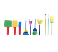 LIXSAZSE 30Pcs/Kit Painting Sponge Plastic Brush Learning Intelligence Educational Drawing Brushes Crafts Toys Supplies