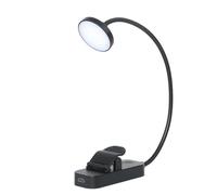 LIXSAZSE 360° Bendable Gooseneck Book Light Eyes While Reading ABS Eye Pro-tection Mini Clip Book Lamp LED Night Light, Black