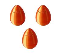 LIXSAZSE 3D printed surprise eggs that hold candy and jewelry, Easter surprise gifts, 3D printed gifts, and office desk pet, Red Gold, 5.2 * 5.2 * 6.8cm
