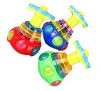 LIXSAZSE 3pcs/set LED Light Up Spinnings Toys For Autisms Gift Bucket Gyroscope Toy With Music And Glowing Effect Prizes Birthday