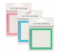 LIXSAZSE 3x Stay Organized And Stylish With Glitter Notepad And Transparent Sticky Notes Set Flash Sticky Notes Glitter Note Pad