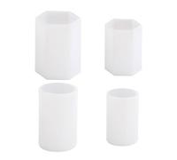 LIXSAZSE 4piece Wax Moulds for Candle Making DIY Aromatherapy Craft Silica Gel Candle Moulds for Making Molds