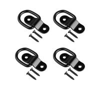 LIXSAZSE 4X Trailer Pull Ring Buckle Made of Steel for Corrosion Resistance and Reliability Easy to Install Iron D-Type Pull Ring, Black