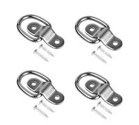 LIXSAZSE 4X Trailer Pull Ring Buckle Made of Steel for Corrosion Resistance and Reliability Easy to Install Iron D-Type Pull Ring, Plating