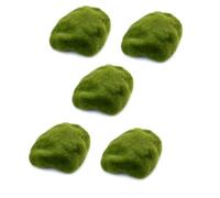 LIXSAZSE 5 Pieces Ornaments Landscaping Lawn Simulation Moss Ball Artificial Grass Plants Fishtank Landscape Decoration, 8cm