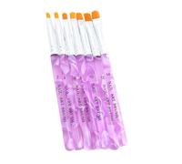 LIXSAZSE 7 Pieces UV Gel DIY Brush Flexible Gentle Bristles Pattern Drawing Acrylic Pen Bright Appearance Small Nib