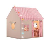 LIXSAZSE Aesthetically Pleasing Children Play Tent Princess Castle Indoor Outdoor Easy To Install Fun Space For Kids Adventures Role Pretend Play Game Camping Outside Portable, Red, 120x105x128cm