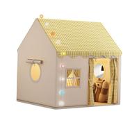 LIXSAZSE Aesthetically Pleasing Children Play Tent Princess Castle Indoor Outdoor Easy To Install Fun Space For Kids Adventures Role Pretend Play Game Camping Outside Portable, Yellow, 120x105x128cm