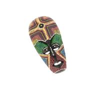 LIXSAZSE African Hand Carved Wooden Tribal Face Mask Painting Wall Hanging Folk Art Exquisite and Unique, 20cm