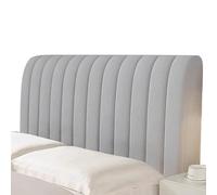 LIXSAZSE All Inclusive Headboard Cover Comfortable And Dustproof Polyester Thick Cotton Padded Headboard Cover Good , light gray , 150CM