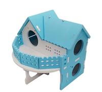 LIXSAZSE Ample Space House Small Pet Skin-friendly Tear-resistant 2 Stories Villa House PVC Villa Small Pet, Blue
