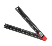 LIXSAZSE Angle Ruler Professional Digital Angle Tool 5inch LCD Display Zeroing Locking Functions Easy Measuring Options Measuring Tool Zeroing Locking Function, Black, 300mm