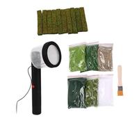 LIXSAZSE Architectural Model Accessory Sets Include Flocking Tool 1 Grass Applicator 6 Static Grasses And 10 Bushes For Layout Crafting Modeling Hobby Craft DIY Project Accessories Kits