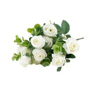 LIXSAZSE Artificial Flowers For Wedding - Stunning Beauty No Worries Silk Artificial Flowers For Decoration Plants, White