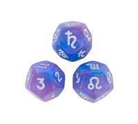LIXSAZSE Astrology Dice Set With Tarot Cards Constellation Dice For Board Games And Family Gatherings Easy To Read Clear Numbers Constellation Sign For Astro Divination Game