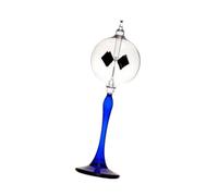LIXSAZSE Attention Grabbing Solar Radiometer Tabletop Ornament With Sunlight Energy Rotating Vanes Movement Captivates Onlookers While White Blade Releases Heat Energy, Blue, 9x21 cm