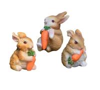 LIXSAZSE Attractive Pot Planter Landscape Easter Rabbit Decor Fulfilling All Fairy Garden Decoration Needs In Style Fairy Garden Supplies House Miniatures, Eating Radish