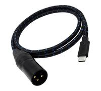 LIXSAZSE Audio Speaker Cable Type C To XLR Provides Sound Delivery With Reliable Performance And Stylish TYPE C To 3 Pin XLR OFC Blue Nylon Pattern Cable, 300cm