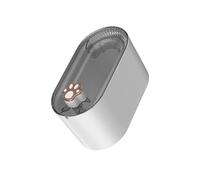 LIXSAZSE Automatic Cat Water Fountain Silent Water Dispenser for Indoor, White No Night Light