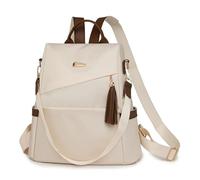 LIXSAZSE Backpack, Convertible Backpack and Women, Carry-On Bag, Teacher's Bag. Breathable, Large Capacity. For Leisure, Beige