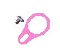 LIXSAZSE Baitcasting Reel Handle Locking Plate Durable Replacement Parts Aluminum Alloy for Fishing Adventures Fishing Reel Left Right Handle Knob Locking Plate, Pink, 21.5x14.1mm